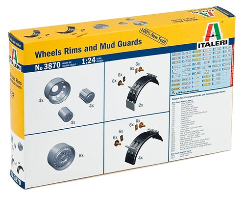 Wheels Rims & Mud Guards Italeri 1:24