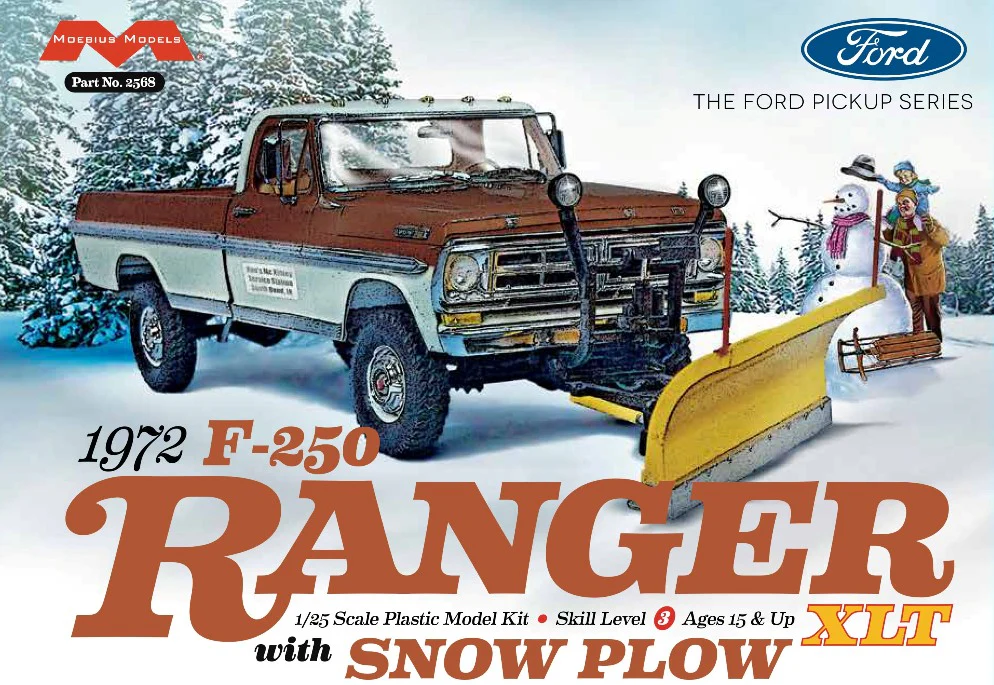 1972 F-250 Ranger XLT with Snow Plow Moebius 1:25
