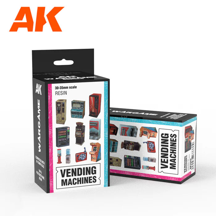 AK Interactive Vending Machine Wargame Set 100% Polyurethane Resin Compatible With 30-35MM Scale AKI1360