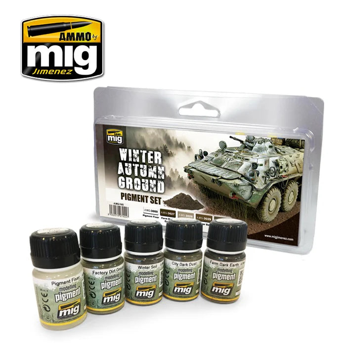 Ammo Mig Winter-Autumn Ground Pigment Set AMIG-7455