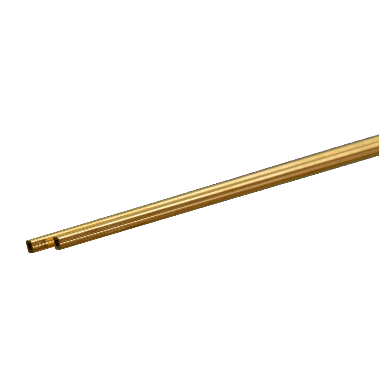 Square Brass Tube: 1/16" OD x 0.014" Wall x 12" Long (2 Pieces) #8149