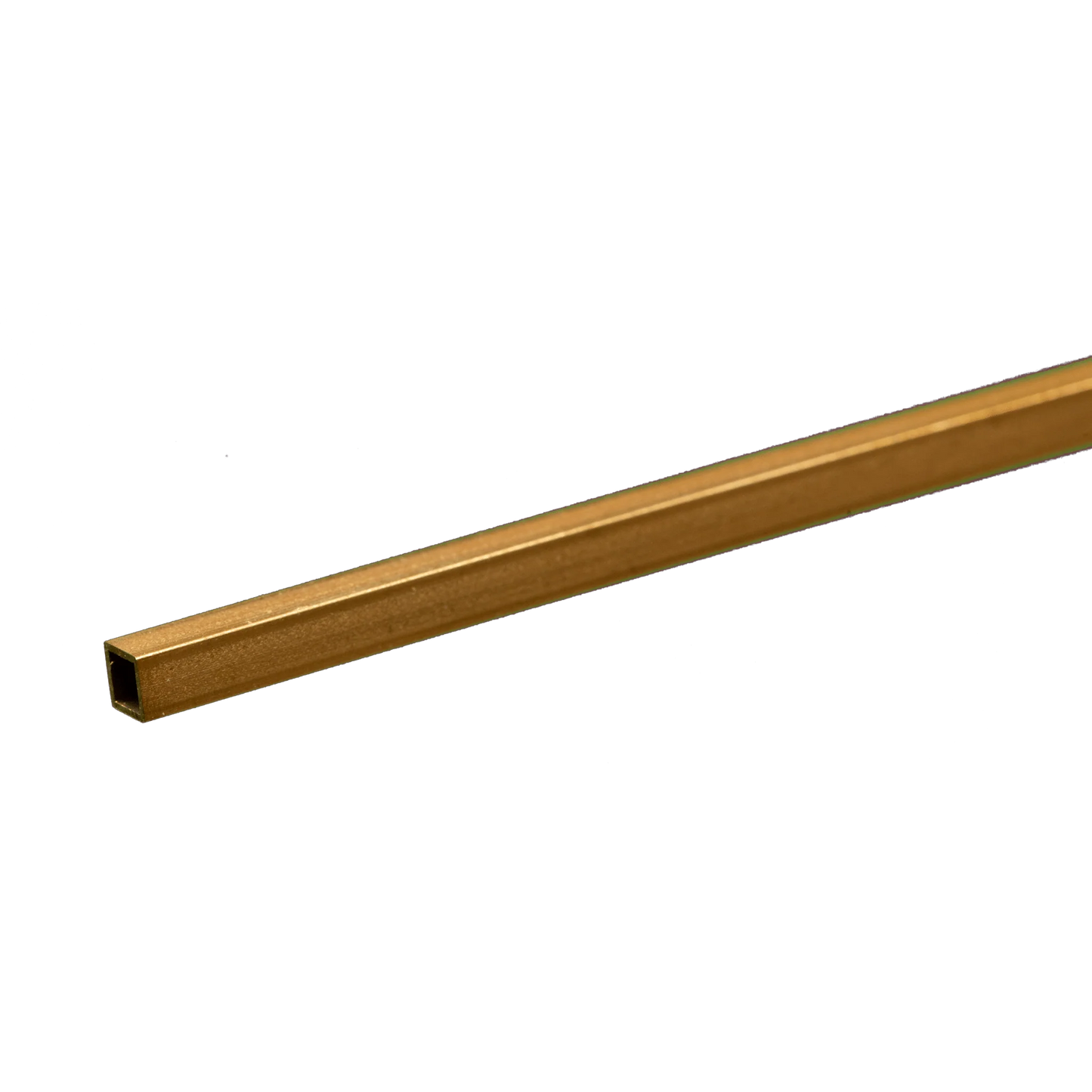 Square Brass Tube: 1/8" OD x 0.014" Wall x 12" Long (1 Piece) #8151