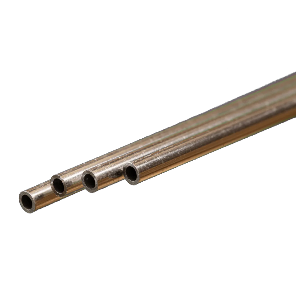 Round Aluminum Tube: 3mm OD x 0.45mm Wall x 300mm Long (4 Pieces) #9802