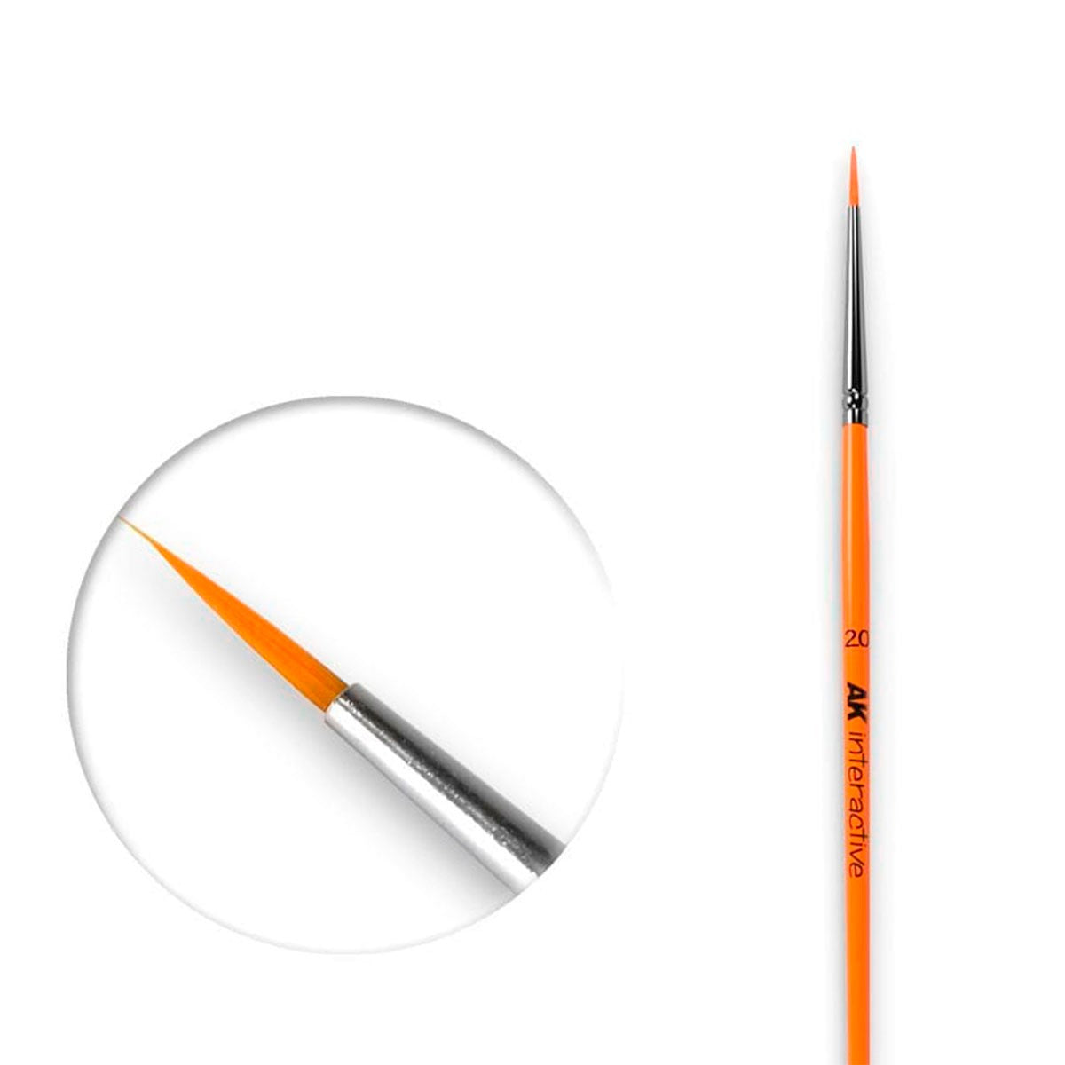 2/0 Round Brush. Synthetic AK602