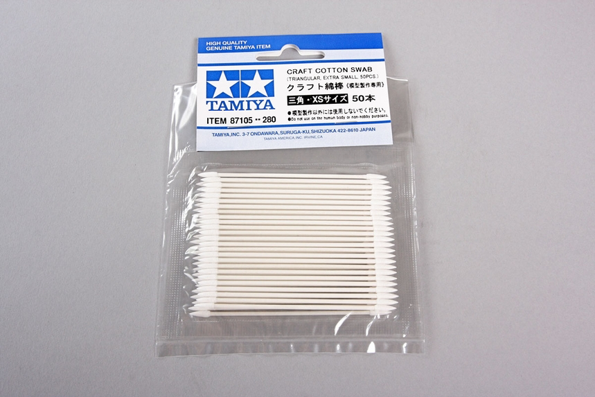 Craft Cotton Swabs (triangular, extra small) 50pcs. Tamiya