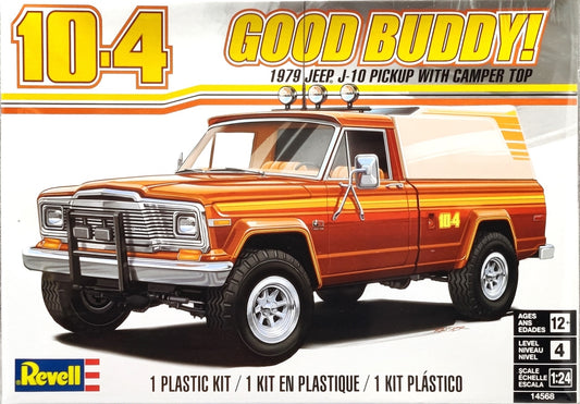 1979 Jeep J-10 Pickup with Camper Top 10-4 Good Buddy Revell 1:24