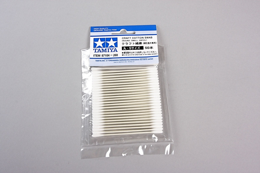 Craft Cotton Swab (round , small) 50pcs Tamiya 87104