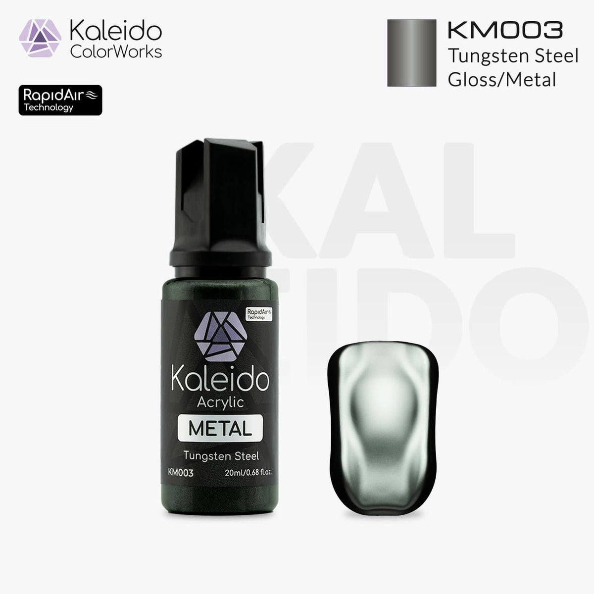 Kaleido Acrylic Metal Gloss Tungsten Steel KM003