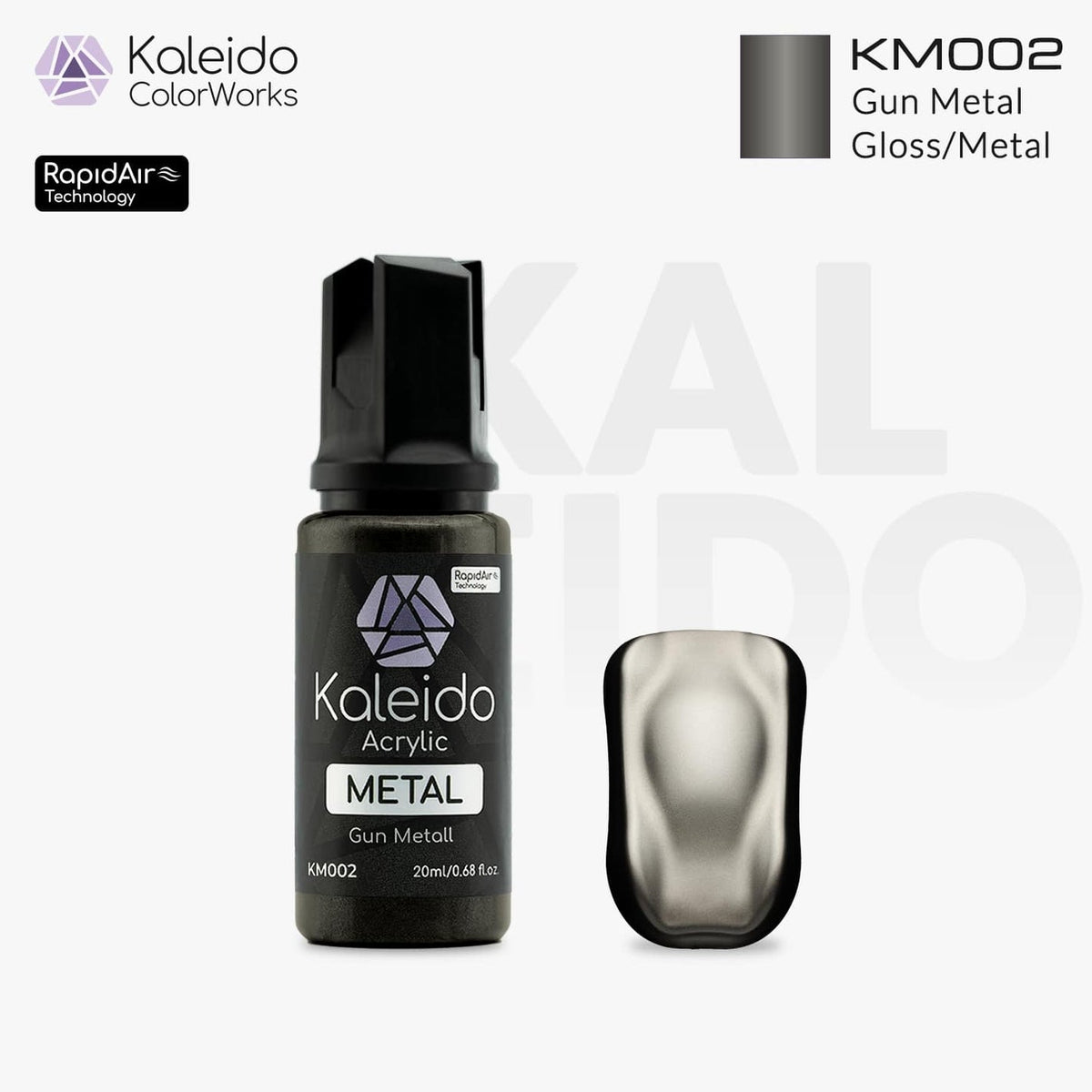 Kaleido Acrylic Metal Gloss Gun Metal KM002