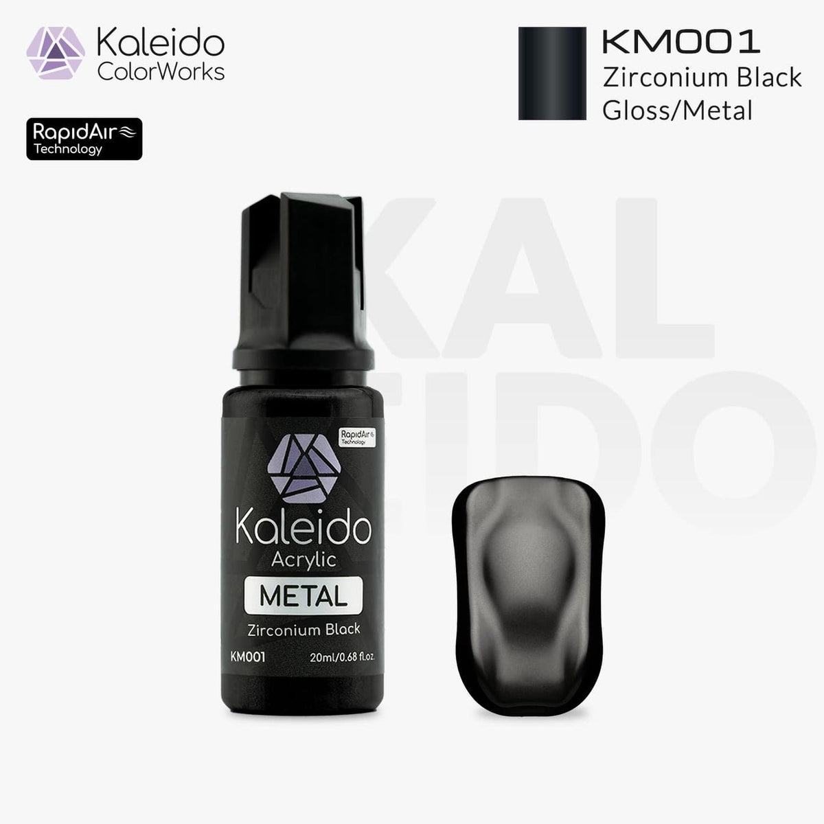 Kaleido Acrylic Metal Gloss Zirconium Black KM001