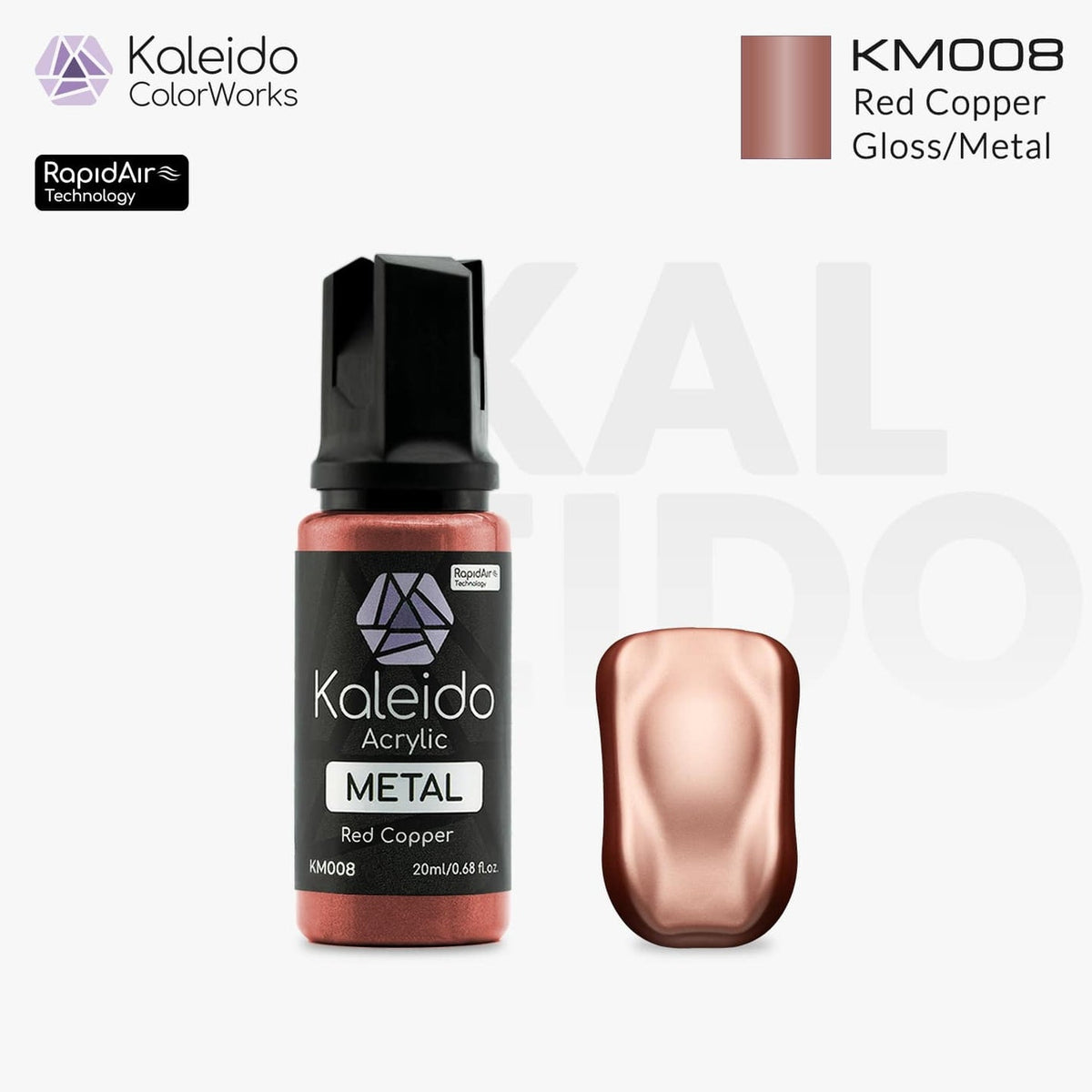 Kaleido Acrylic Metal Gloss Red Copper KM008