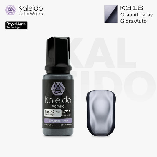 Kaleido Acrylic Metallic Gloss Graphite Gray K316