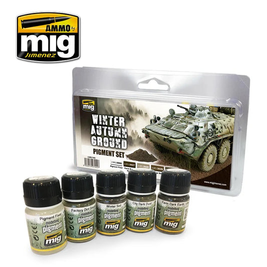 Ammo Mig Winter-Autumn Ground Pigment Set AMIG-7455