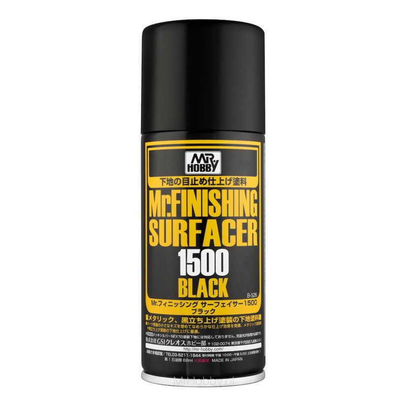 Mr Hobby Mr Finishing Surfacer Spray 1500 Black B526
