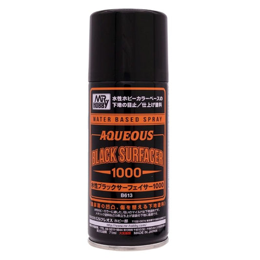 Mr Hobby - Gunze Aqueous Hobby Colors Black Surfacer 1000 Spray B613