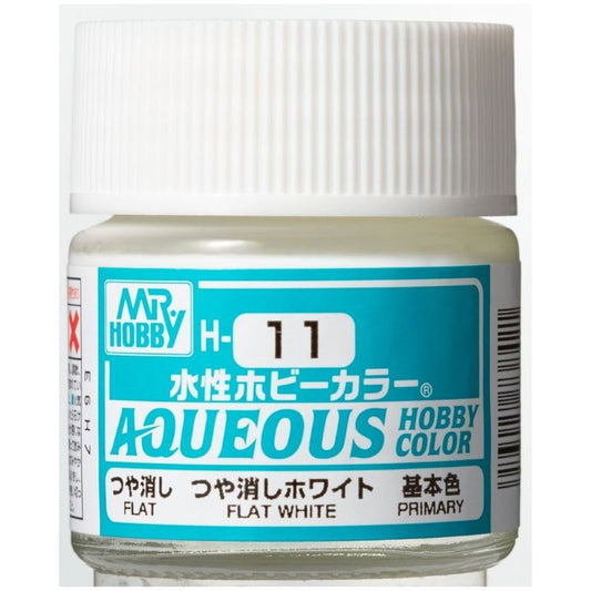 Mr Hobby - Gunze Aqueous Hobby Colors (10 ml) Flat White H11
