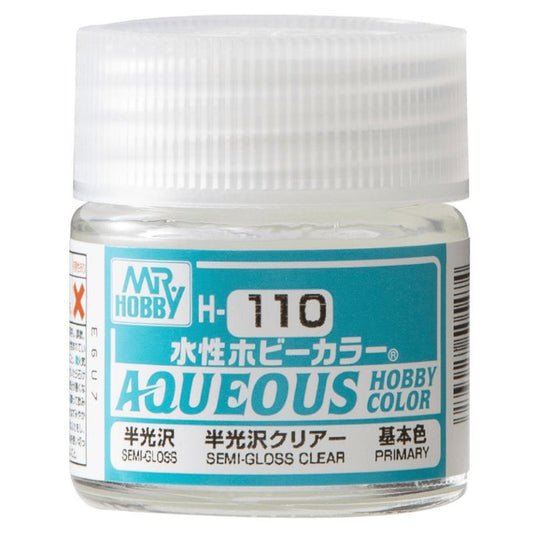 Mr Hobby - Gunze Aqueous Hobby Colors (10 ml) Semi-Gloss Clear H110