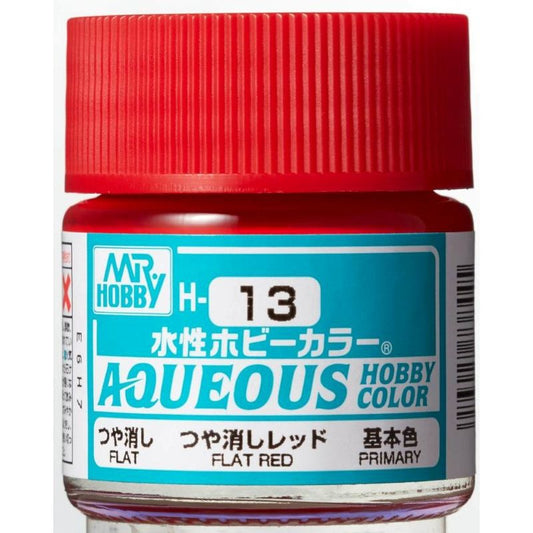 Mr Hobby - Gunze Aqueous Hobby Colors (10 ml) Flat Red H13