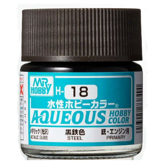 Mr Hobby - Gunze Aqueous Hobby Colors (10 ml) Steel H18
