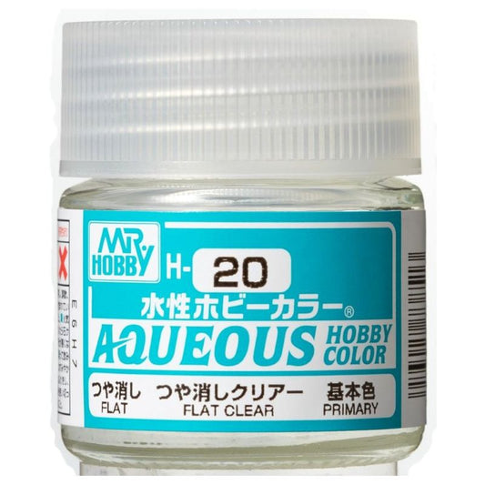 Mr Hobby - Gunze Aqueous Hobby Colors (10 ml) Flat Clear H20