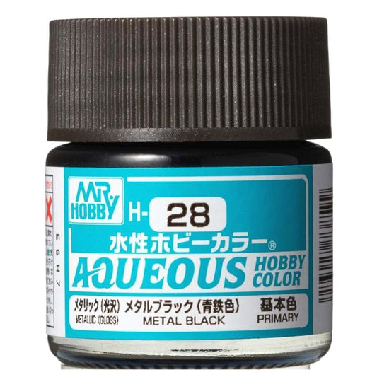 Mr Hobby - Gunze Aqueous Hobby Colors (10 ml) Metal Black H28