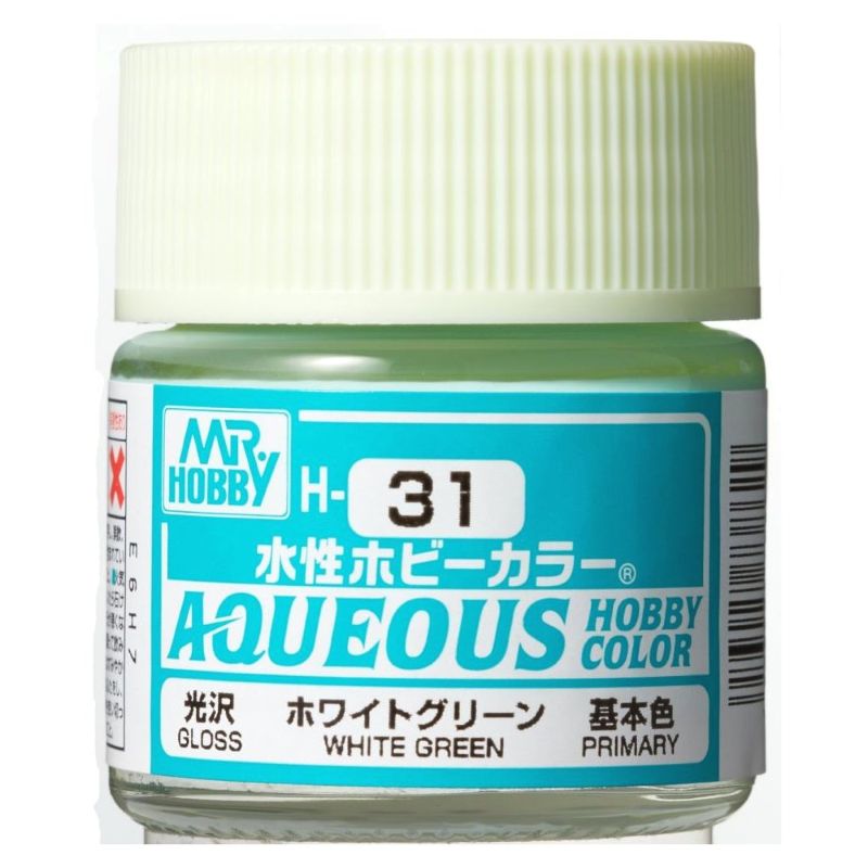 Mr Hobby - Gunze Aqueous Hobby Colors (10 ml) White Green H31