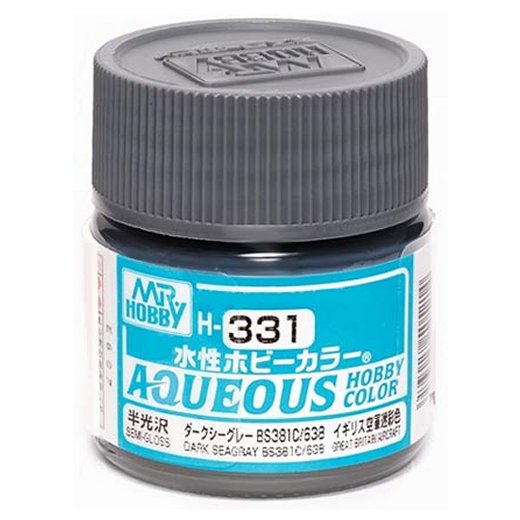 Mr Hobby - Gunze Aqueous Hobby Colors (10 ml) Dark Seagray BS381C/638 H331