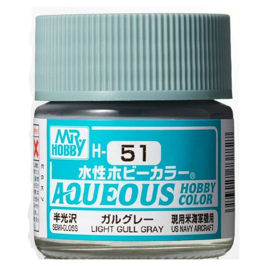 Mr Hobby - Gunze Aqueous Hobby Colors (10 ml) Light Gull Gray H51