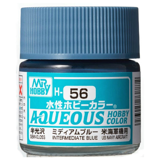 Mr Hobby - Gunze Aqueous Hobby Colors (10 ml) Intermediate Blue H56