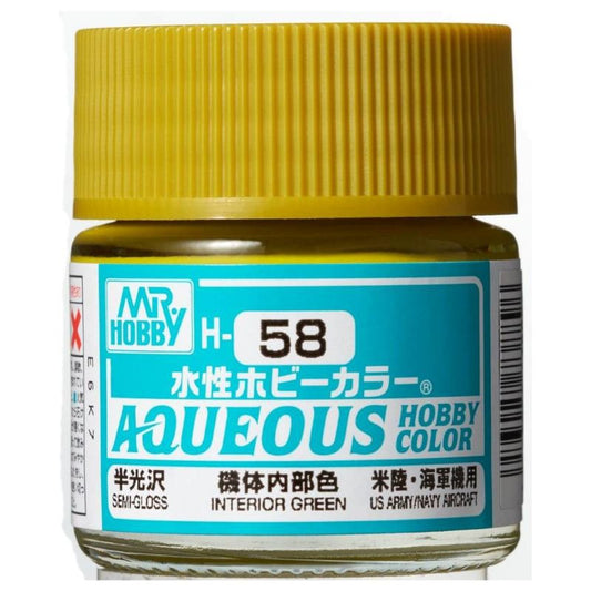 Mr Hobby - Gunze Aqueous Hobby Colors (10 ml) Interior Green H58