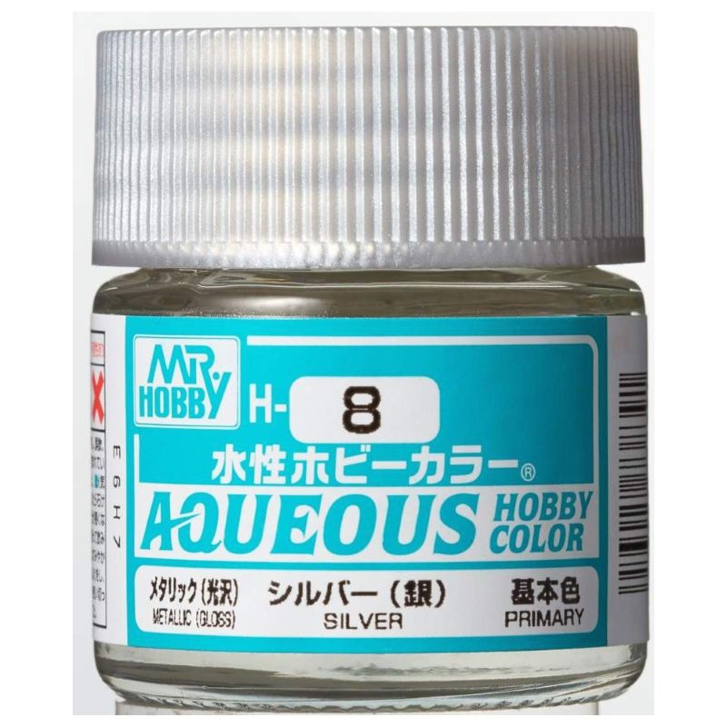 Mr Hobby - Gunze Aqueous Hobby Colors (10 ml) Silver H8