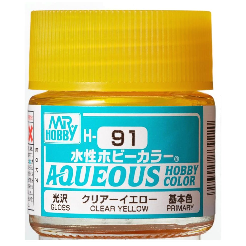 Mr Hobby - Gunze Aqueous Hobby Colors (10 ml) Clear Yellow H91
