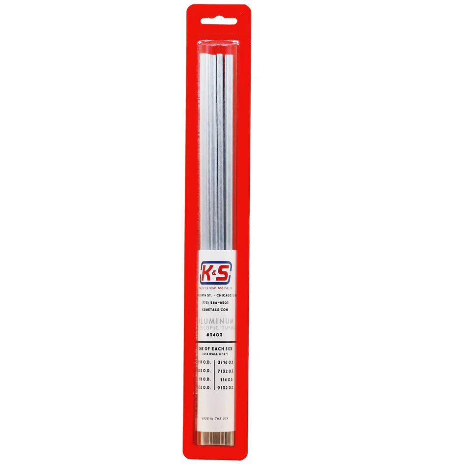 Round Aluminum Telescopic Tubing Assortment (8 Pieces) #3403