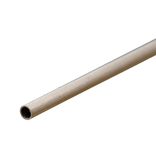 Round Aluminum Tube: 3/16" OD x 0.014" Wall x 12" Long (1 Piece) #8104
