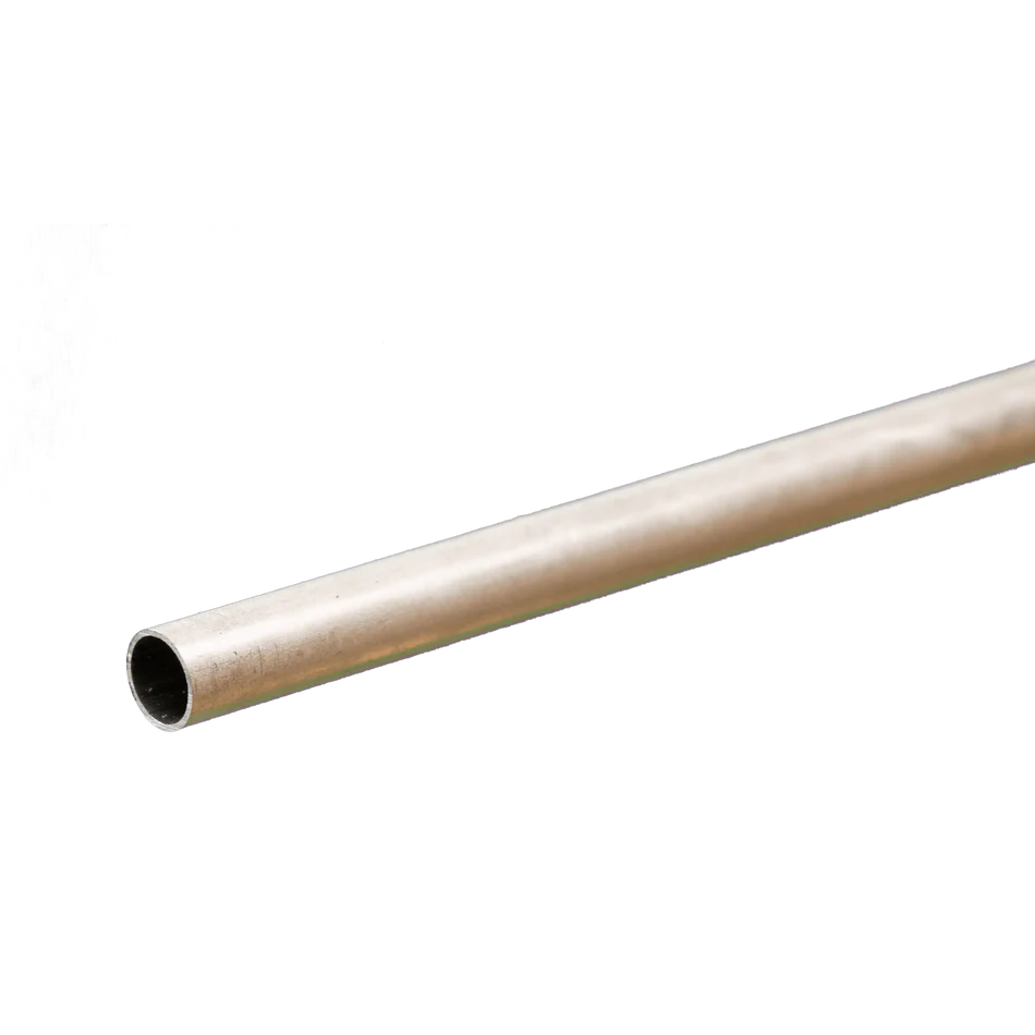 Round Aluminum Tube: 9/32" OD x 0.014" Wall x 12" Long (1 Piece) #8107