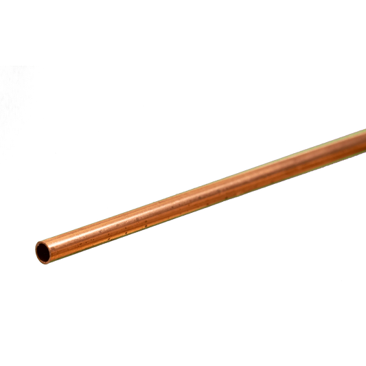 Round Copper Tube: 3/32" OD x 0.014" Wall x 12" Long (3 Pieces) #8118
