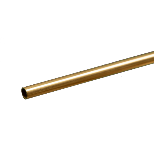 Round Brass Tube: 5/32" OD x 0.014" Wall x 12" Long (1 Piece) #8128