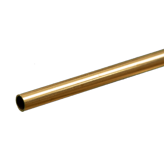 Round Brass Tube: 3/16" OD x 0.014" Wall x 12" Long (1 Piece) #8129