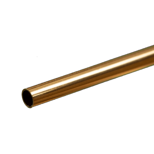 Round Brass Tube: 7/32" OD x 0.014" Wall x 12" Long (1 Piece) #8130