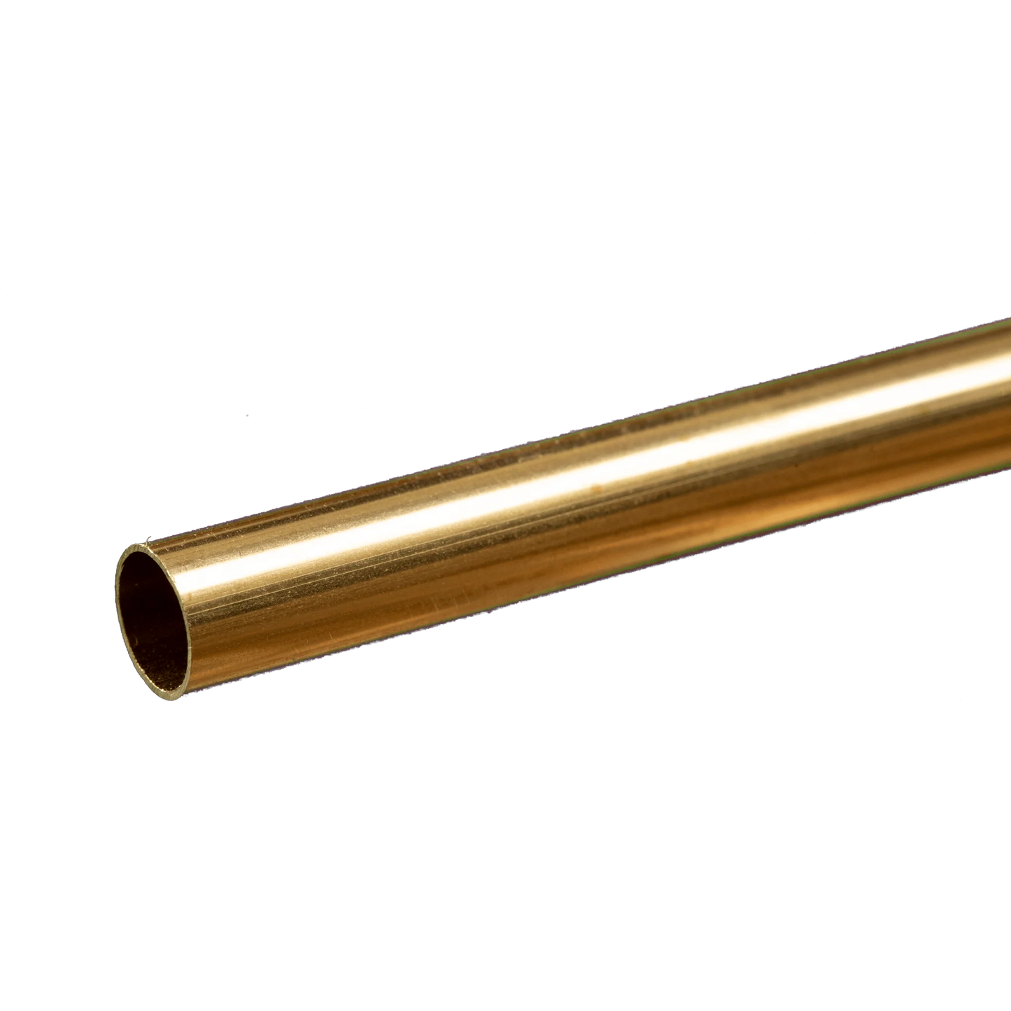 Round Brass Tube: 11/32" OD x 0.014" Wall x 12" Long (1 Piece) #8134
