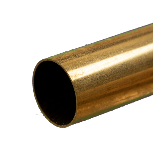 Round Brass Tube: 9/16" OD x 0.014" Wall x 12" Long (1 Piece) #8141