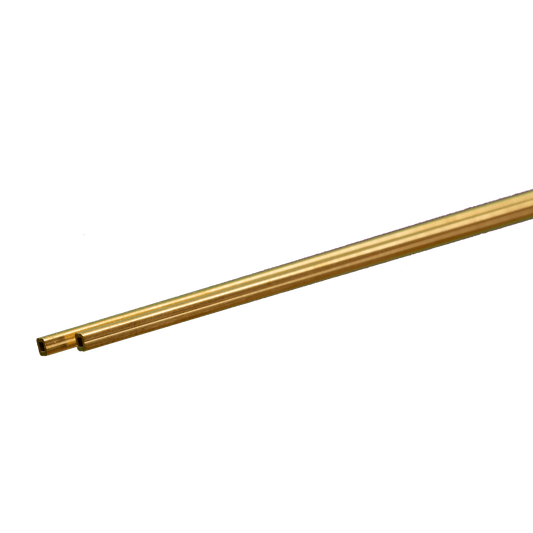 Square Brass Tube: 1/16" OD x 0.014" Wall x 12" Long (2 Pieces) #8149