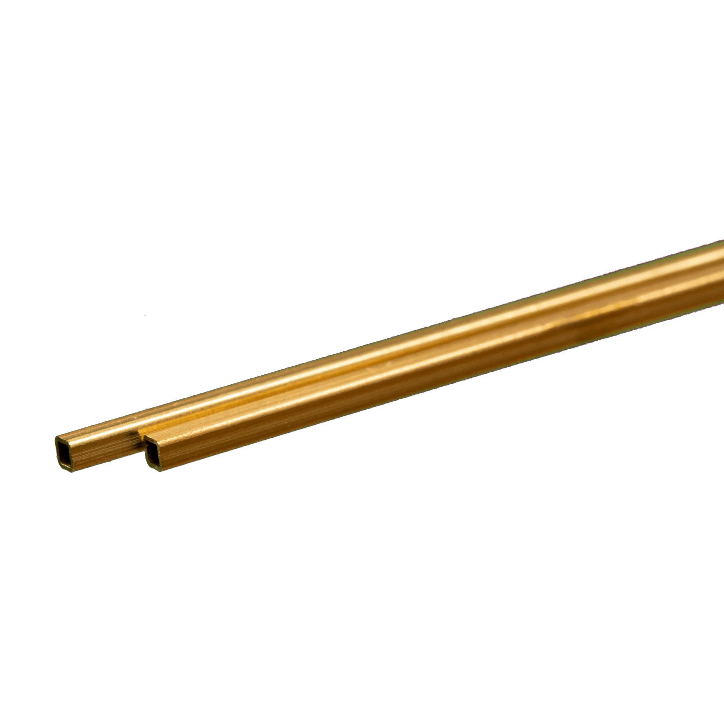 Square Brass Tube: 3/32" OD x 0.014" Wall x 12" Long (2 Pieces) #8150