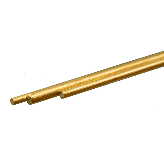 Round Brass Rod Assortment: (3 Pieces) #8158