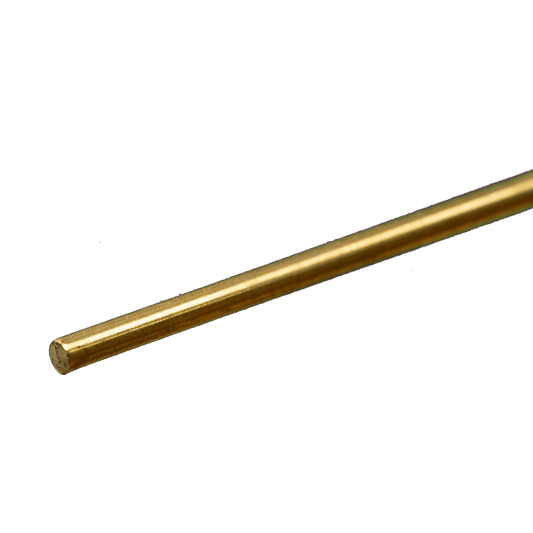 Round Brass Rod: 3/32" OD x 12" Long (1 Piece) #8163