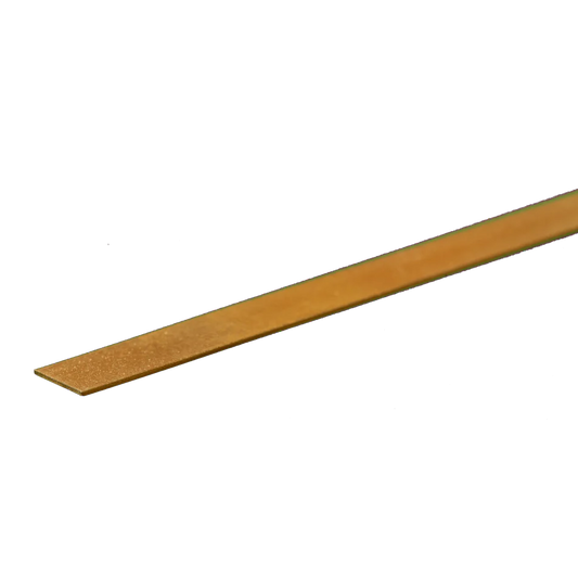 Brass Strip: 0.016" Thick x 1/4" Wide x 12" Long (1 Piece) #8230
