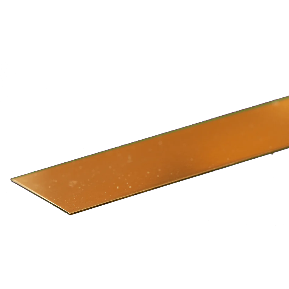 Brass Strip: 0.016" Thick x 1" Wide x 12" Long (1 Piece) #8232