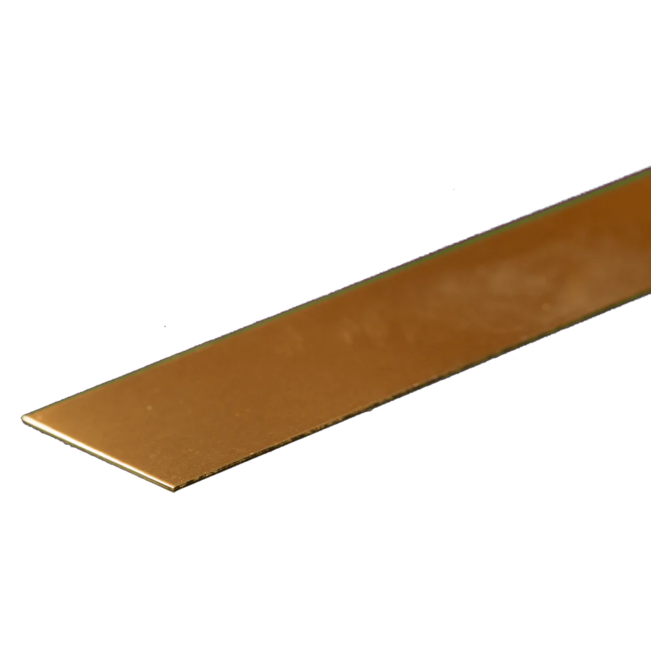 Brass Strip: 0.016" Thick x 3/4" Wide x 12" Long (1 Piece) #8233