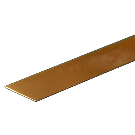 Brass Strip: 0.016" Thick x 3/4" Wide x 12" Long (1 Piece) #8233