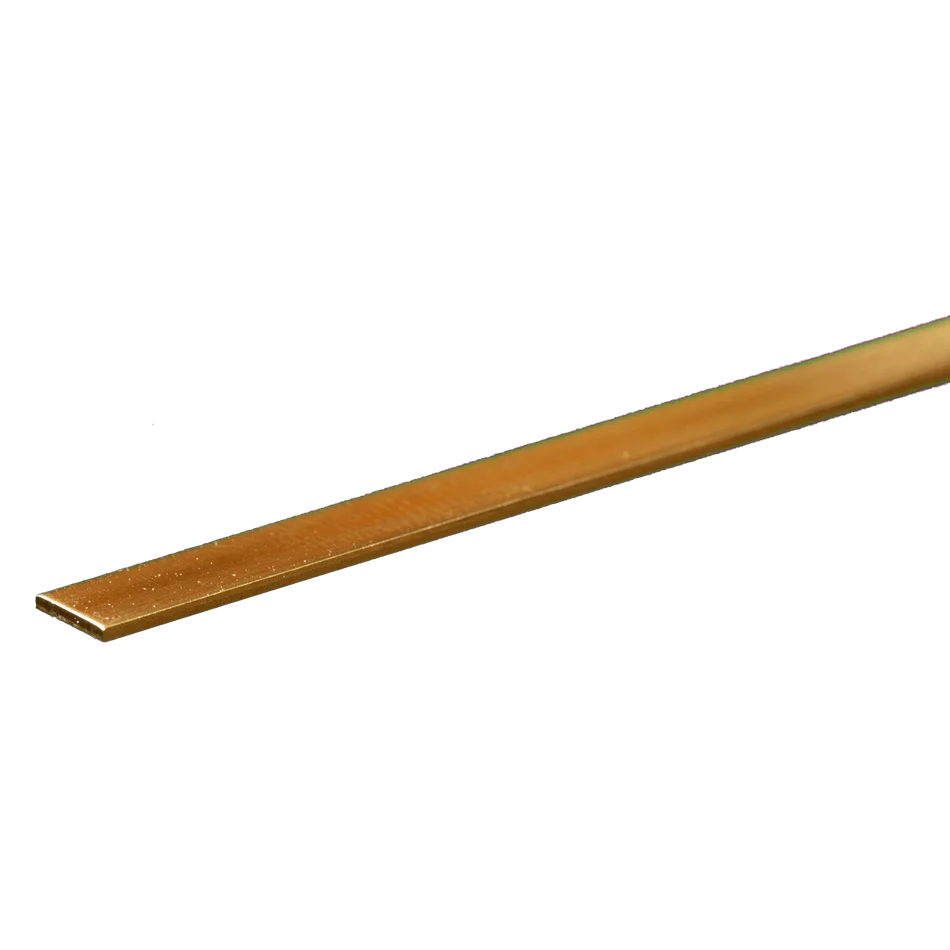 Brass Strip: 0.032" Thick x 1/4" Wide x 12" Long (1 Piece) #8240
